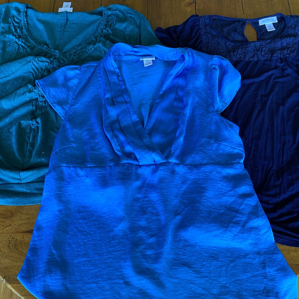 Bundle of 3 Short Sleeve Maternity Blouses